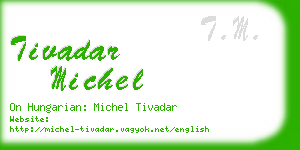 tivadar michel business card